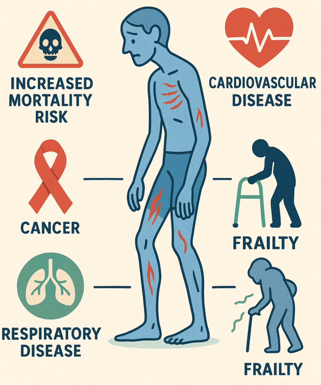 Muscle Degradation Effects on Life Expectancy: Key&nbsp;Impacts